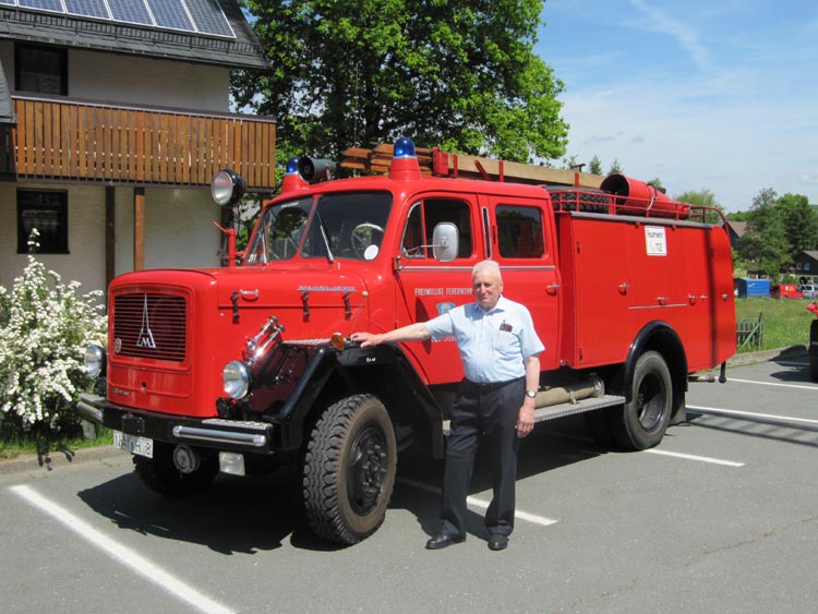 Historisches Feuerwehrauto bei der 600-Jahr-Feier
